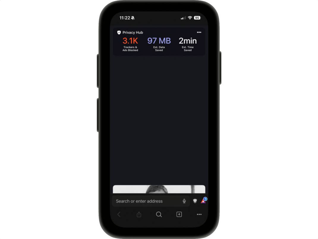 Startseite des Brave Browser