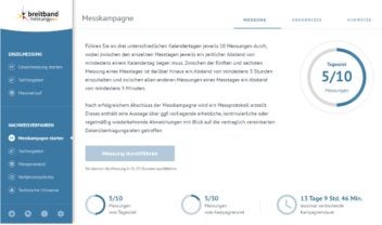 Breitbandmessung - die Beweisführung ist langwierig