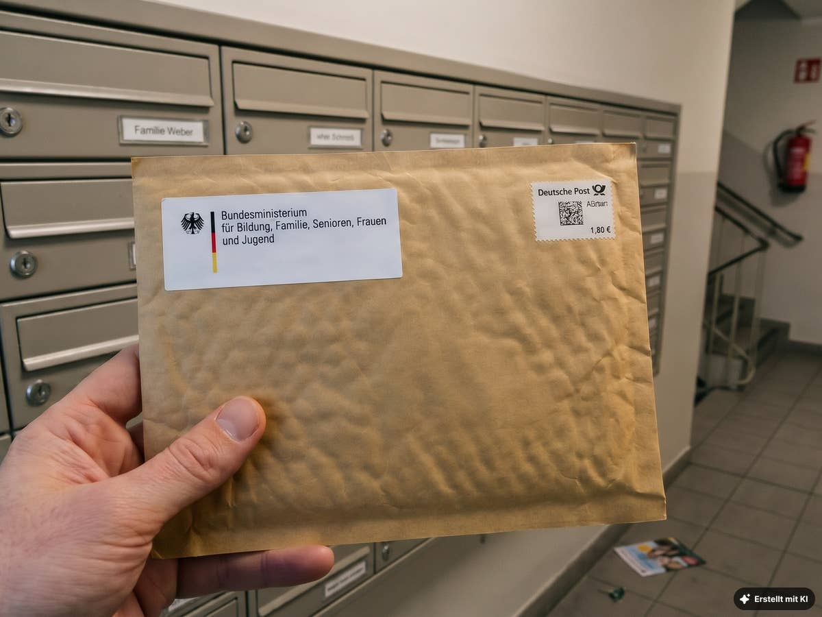 Gratis: Regierung verschickt Schutzpakete an alle Ein Paket vor Briefkästen