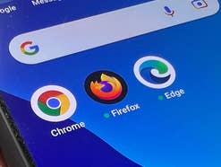 Browser-Apps auf einem Smartphone-Display