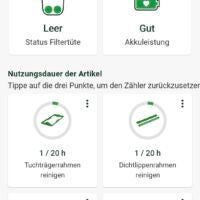 Wartungs-Übersicht Screenshot aus der MyKobold-App
