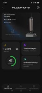 Übersicht über den Floor One in der Tineco App Screenshot