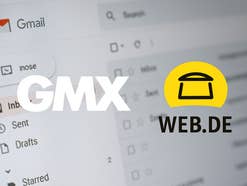 Logos von web.de und GMX
