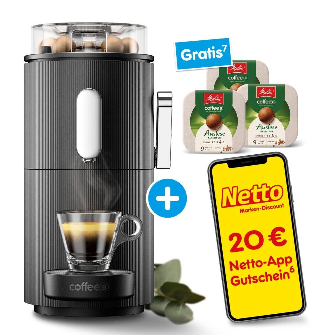 CoffeeB bei Netto mit App-Gutschein und gratis Kaffeekugeln