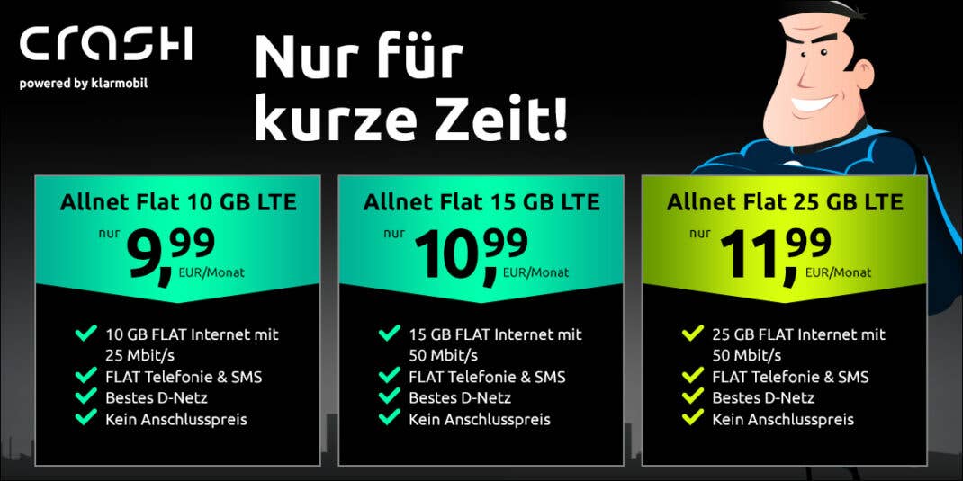 Crash: Telekom-LTE mit 25 GB für 11,99 Euro