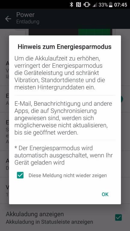 Das Akkumanagement im HTC U11