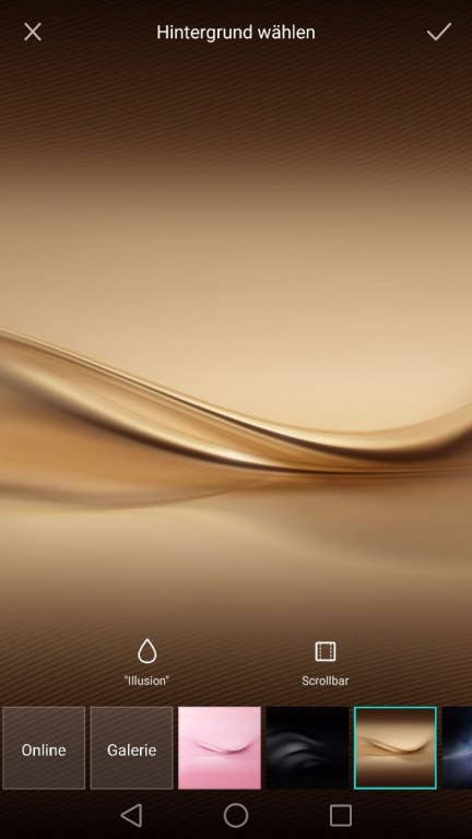 Das Menü des Huawei Mate 8