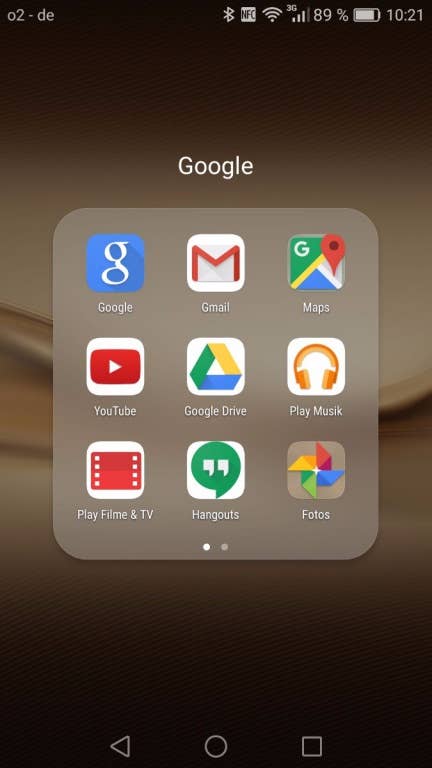 Das Menü des Huawei Mate 8