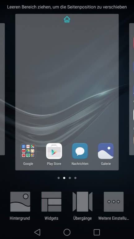 Das Menü des Huawei P9