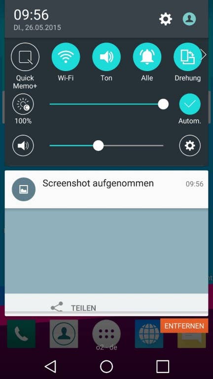 Das Menü des LG G4