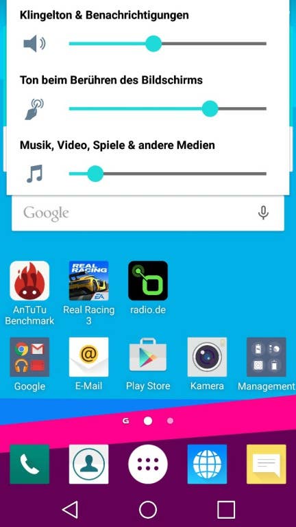 Das Menü des LG G4