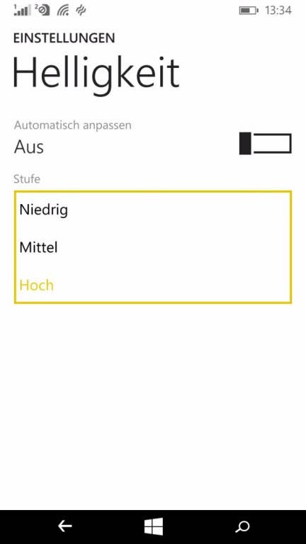 Das Menü des Lumia 640 Dual SIM