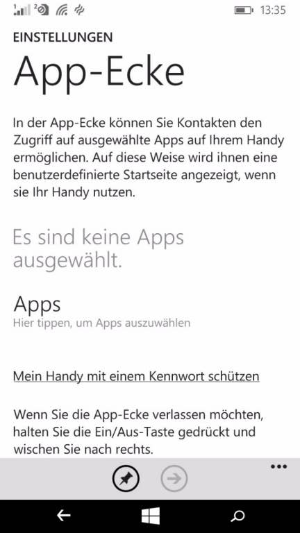 Das Menü des Lumia 640 Dual SIM