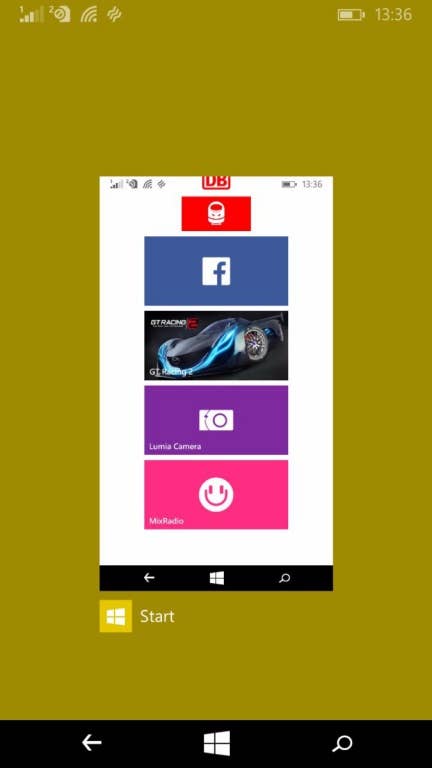 Das Menü des Lumia 640 Dual SIM