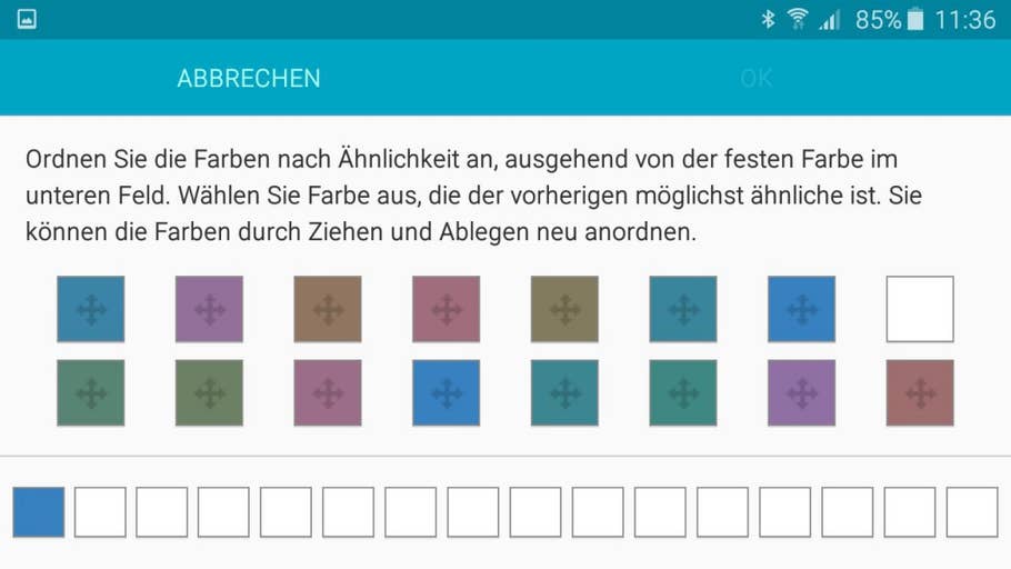 Das Menü des Samsung Galaxy A3 (2016)