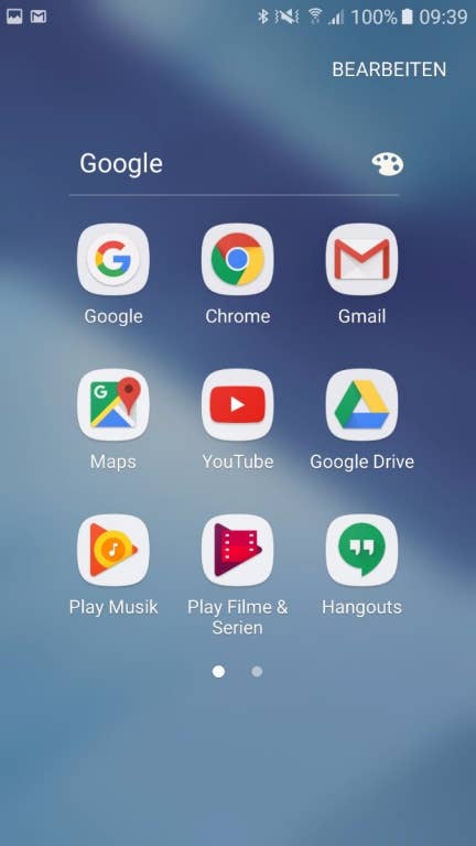 Das Menü des Samsung Galaxy A5 (2017)