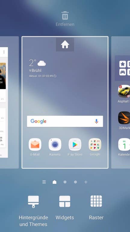 Das Menü des Samsung Galaxy A5 (2017)