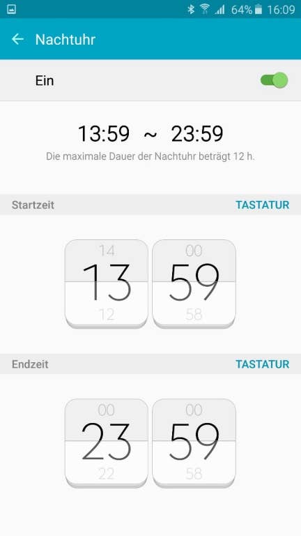 Das Menü des Samsung Galaxy S6 edge Plus