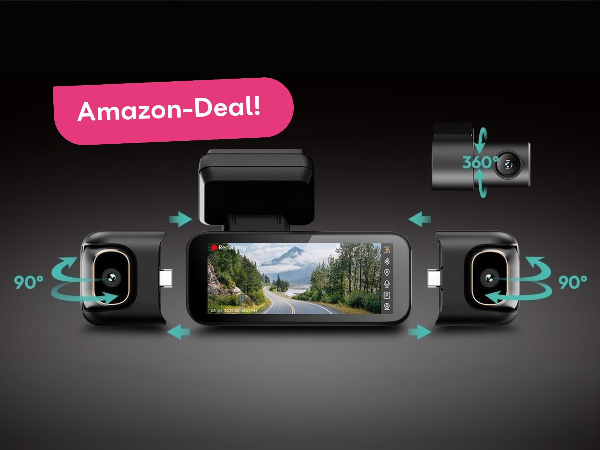 Dashcam mit krasser 560-Grad-Abdeckung bei Amazon über 100 Euro billiger