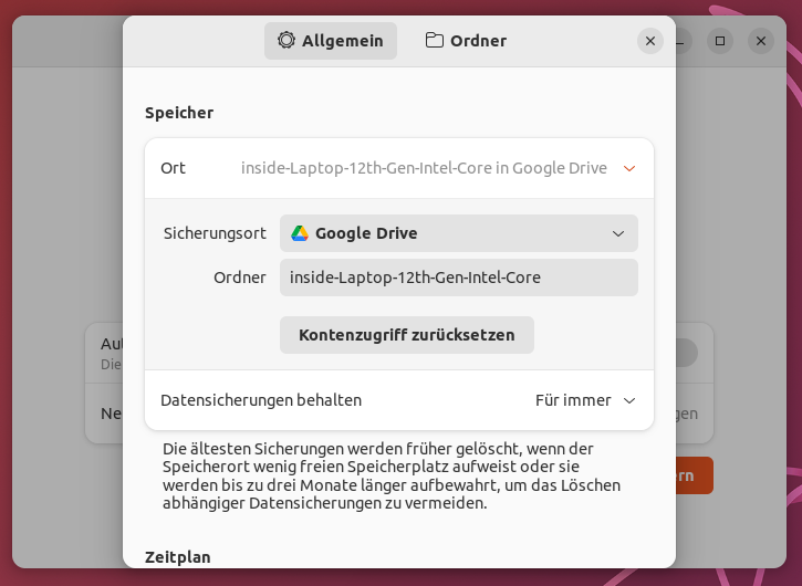 Datensicherung Ubuntu