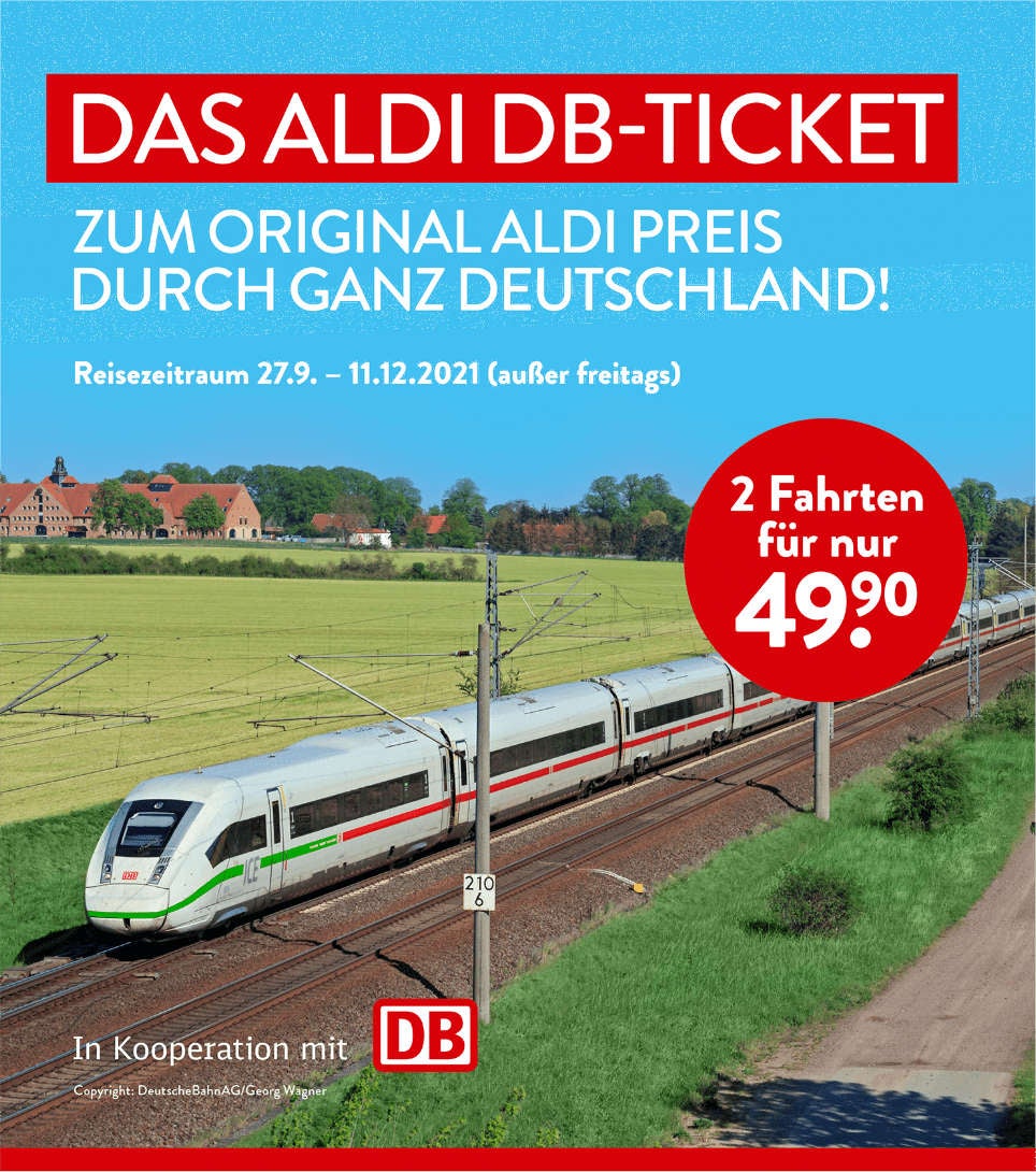 Aldi DB-Ticket Symbolbild