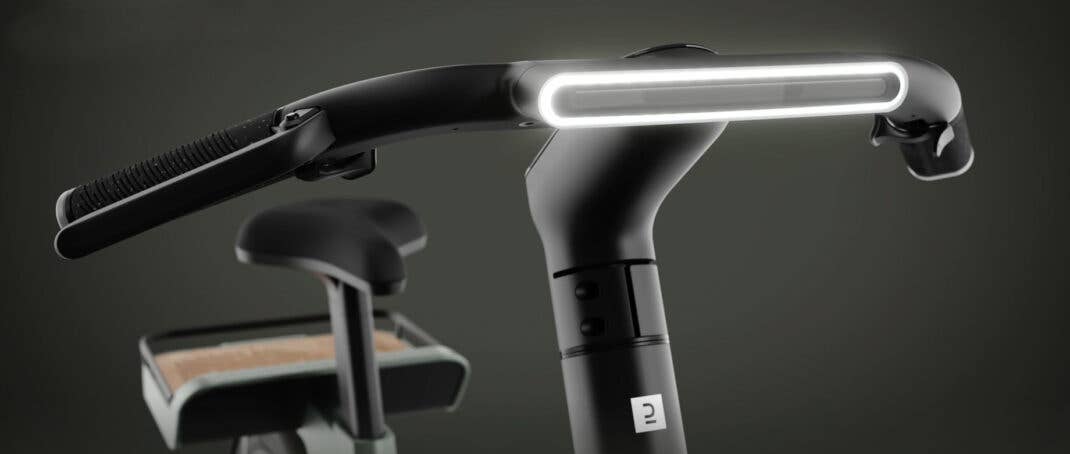 LED-Licht im Lenker des Fahrrads