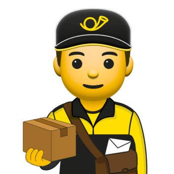 Der Entwurf eines Postboten-Emoji