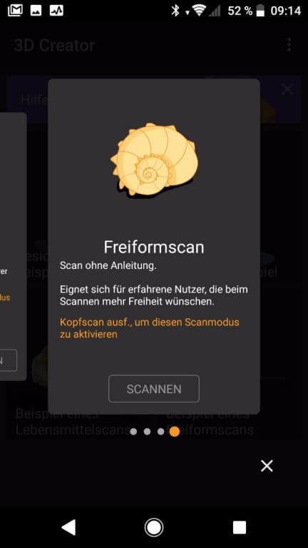Der 3D-Scanner im Sony Xperia XZ1