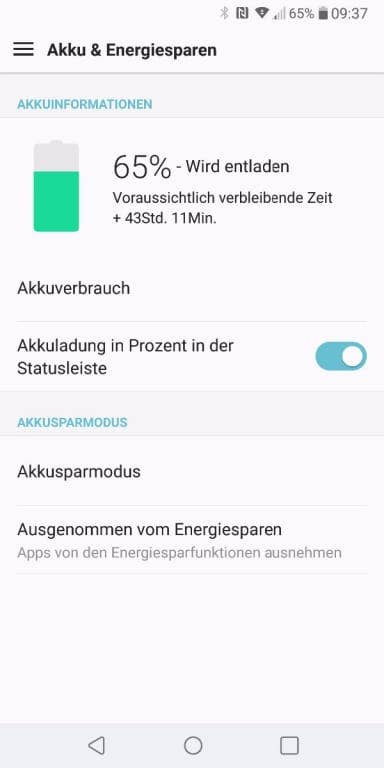 Der Akku des LG V30