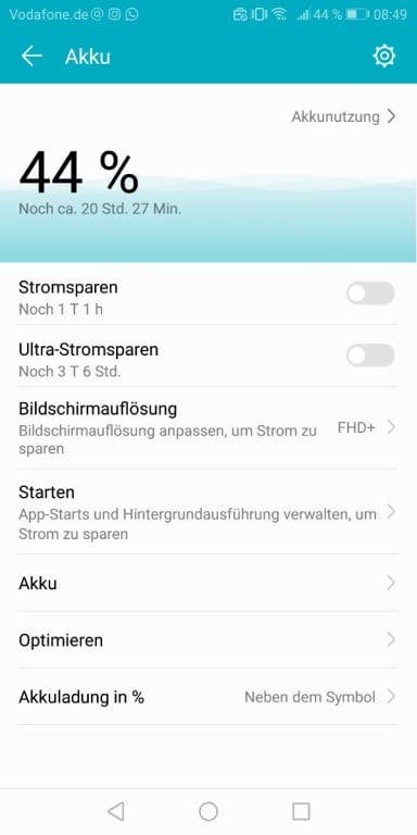 Der Akkutest mit dem Honor View 10