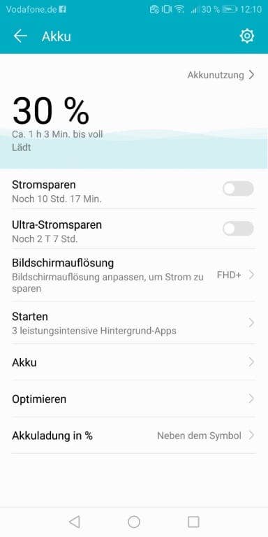 Der Akkutest mit dem Honor View 10