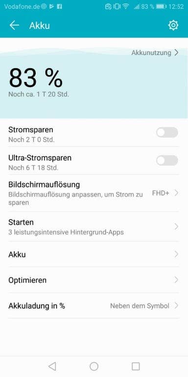 Der Akkutest mit dem Honor View 10