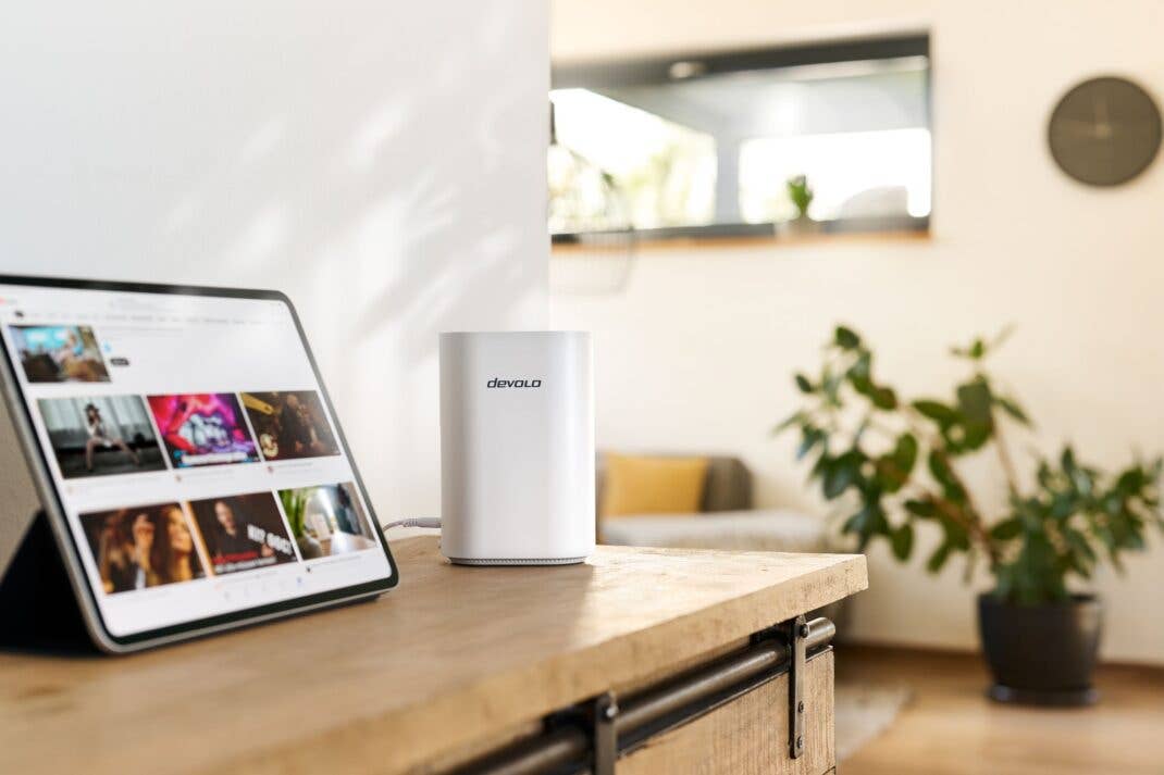 devolo WiFi 7 Mesh BE6500 im Wohnzimmer