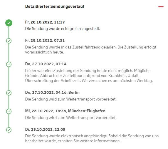 Probleme bei der Zustellung: Schon früh morgens ist klar, dass das Paket nicht ankommt