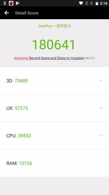 Die Benchmark-Test des OnePlus 5