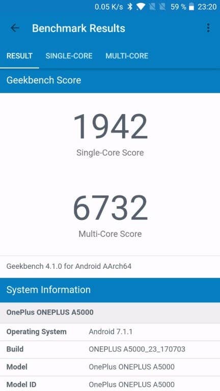 Die Benchmark-Test des OnePlus 5