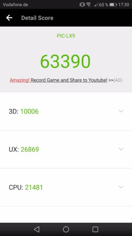 Die Benchmark-Werte des Huawei Nova 2