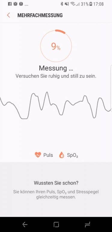 Die Benutzeroberfläche des Samsung Galaxy S8