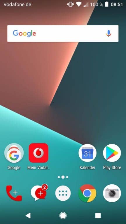 Die Benutzeroberfläche des Vodafone Smart N8