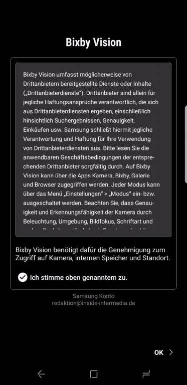 Die Bixby-Kamera des Samsung Galaxy S8+