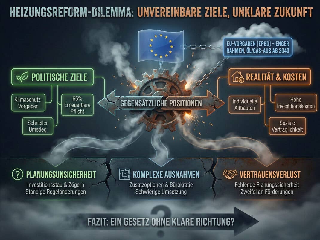 Die Heizungsreform schafft womöglich mehr Probleme als die Lösung kurieren kann
