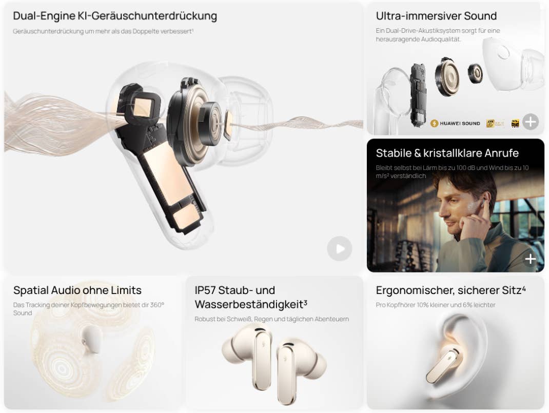 Die Highlights der Huawei FreeBuds Pro 5 auf einen Blick