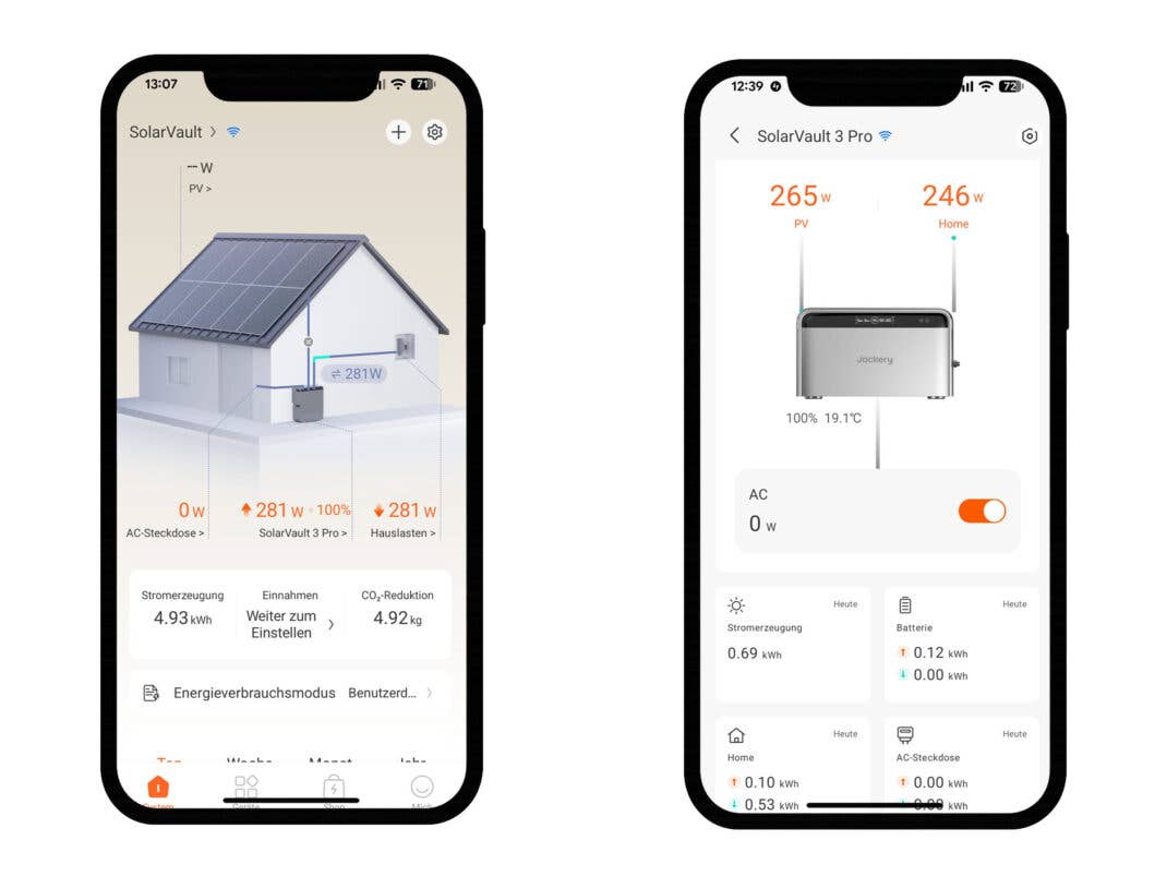 Die Jackery-App bleibt übersichtlich und liefert dir genaue Ertragsdaten