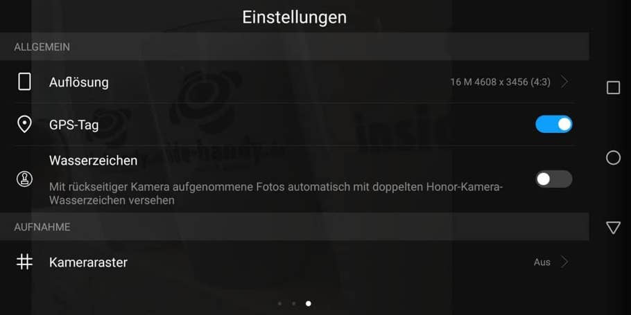 Die Kamera-App des Honor 7X