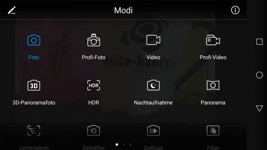 Die Kamera-App des Huawei Nova 2