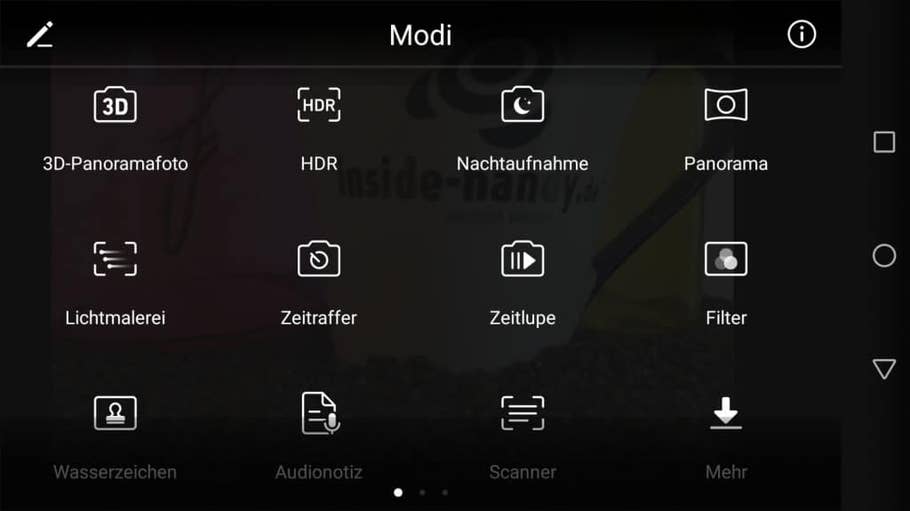 Die Kamera-App des Huawei Nova 2