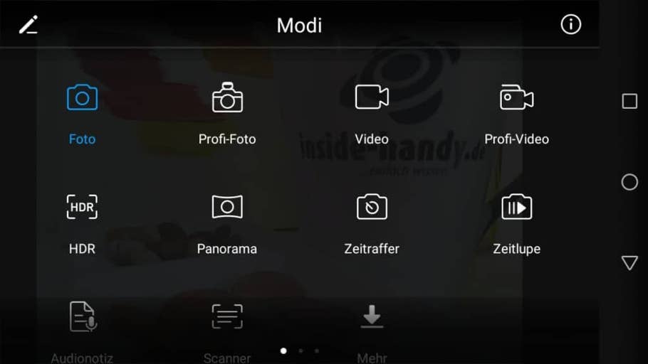 Die Kamera-App des Huawei Y7