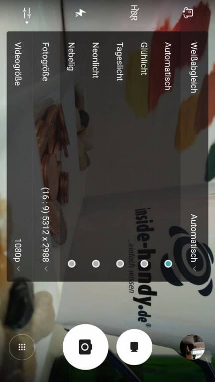 Die Kamera-App des Lenovo Phab 2 Pro