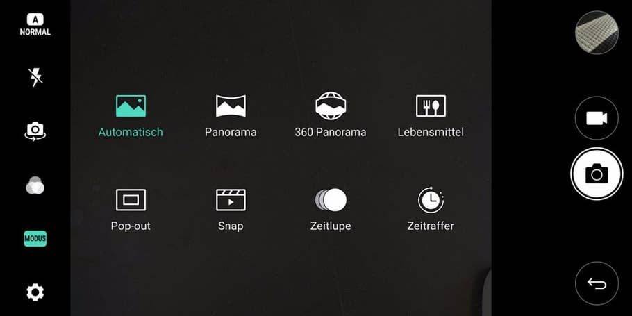 Die Kamera-App des LG G6