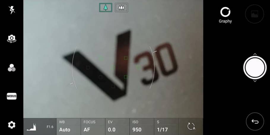 Die Kamera-App des LG V30